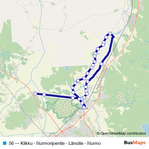56 bus Line Map
