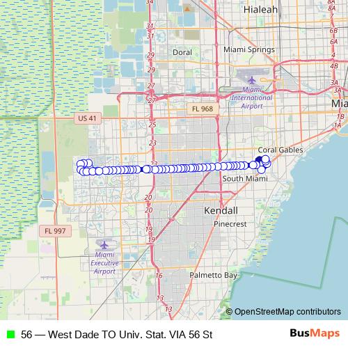 56 bus Line Map