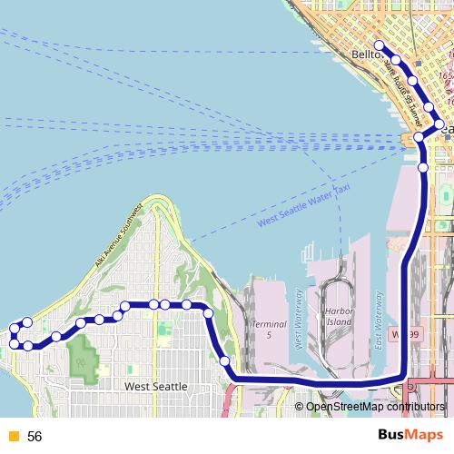 56 bus Line Map