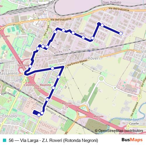 56 bus Line Map
