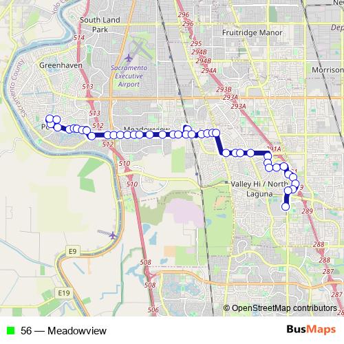 56 bus Line Map