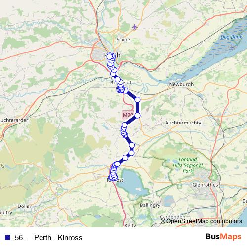 56 bus Line Map