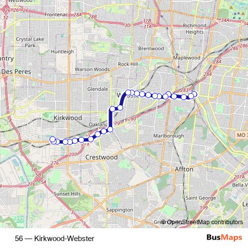 56 bus Line Map