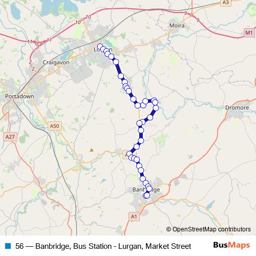56 bus Line Map