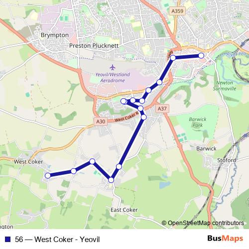 56 bus Line Map