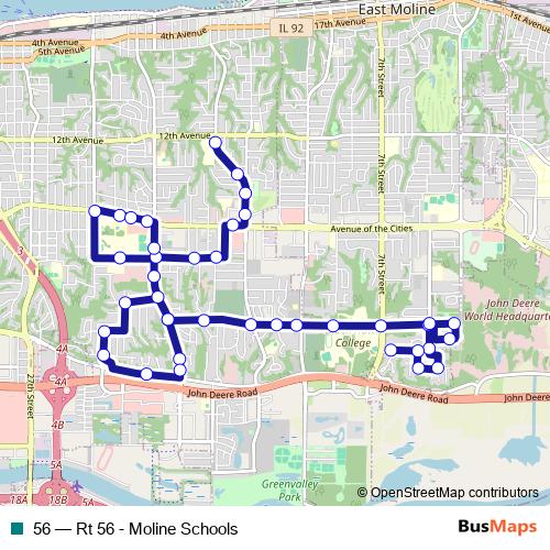 56 bus Line Map