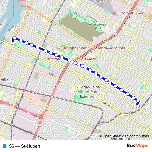 56 bus Line Map