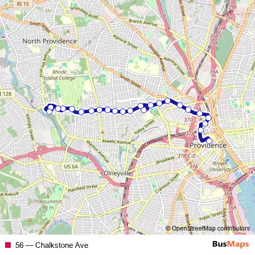 56 bus Line Map