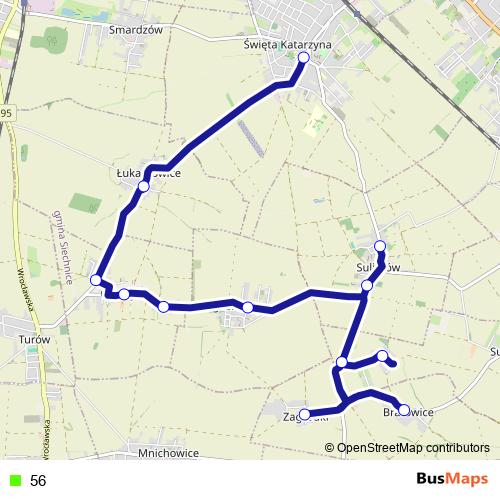 56 bus Line Map