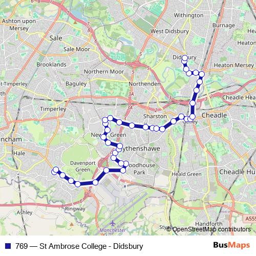 769 bus Line Map