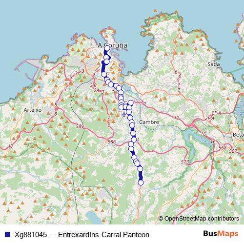 Xg881045 bus Line Map