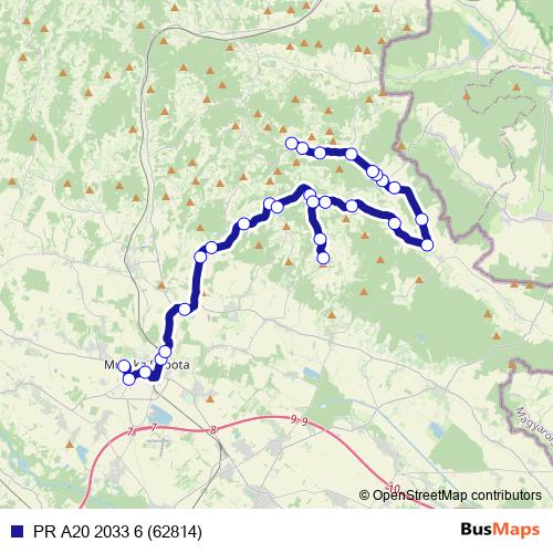 PR A20 2033 6 (62814) bus Line Map