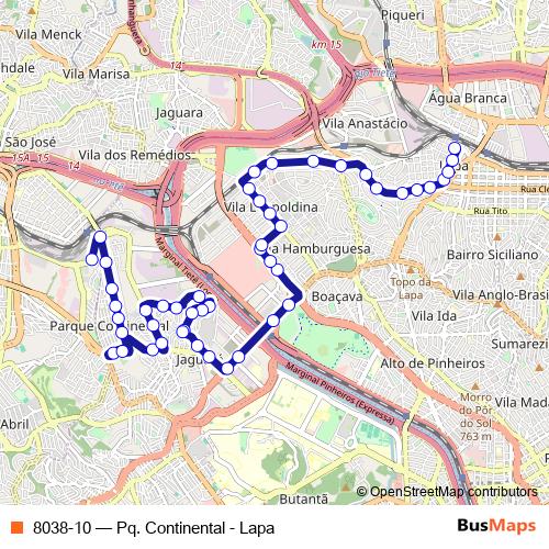 8038-10 bus Line Map