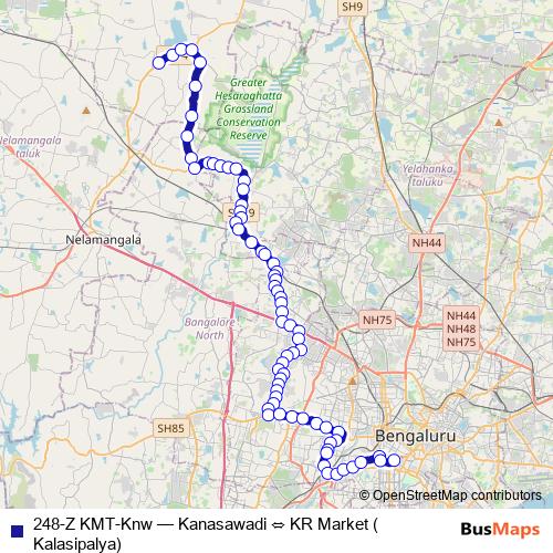 248-Z KMT-Knw bus Line Map
