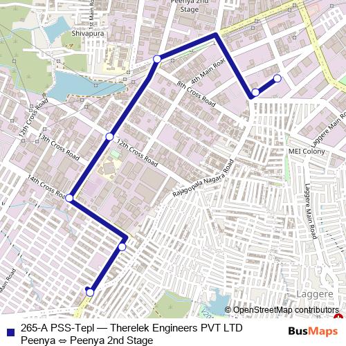 265-A PSS-Tepl bus Line Map
