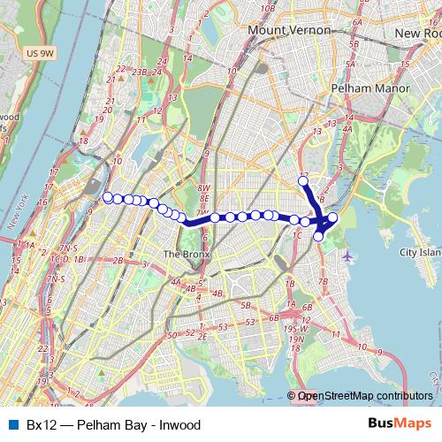 Bx12 bus Line Map