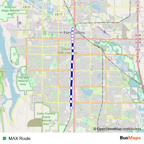 MAX Route bus Line Map