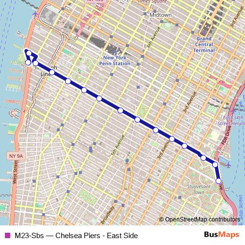 M23-Sbs bus Line Map