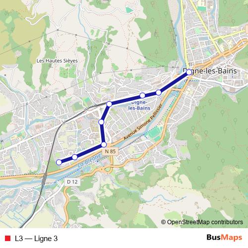 L3 bus Line Map