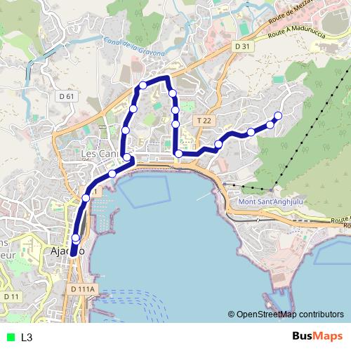 L3 bus Line Map