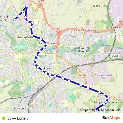 L3 bus Line Map
