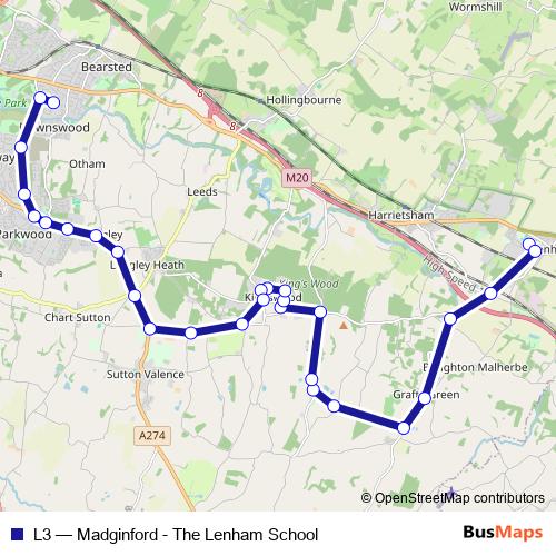 L3 bus Line Map