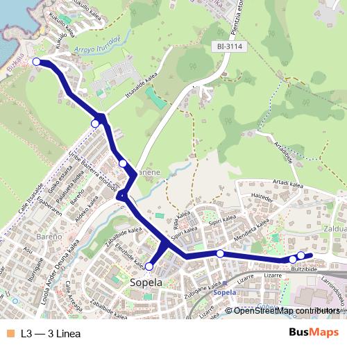 L3 bus Line Map