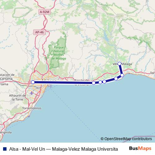 Alsa - Mal-Vel Un bus Line Map