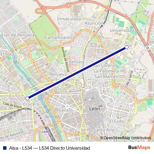 Alsa - L534 bus Line Map