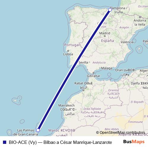 BIO-ACE (Vy) air Line Map