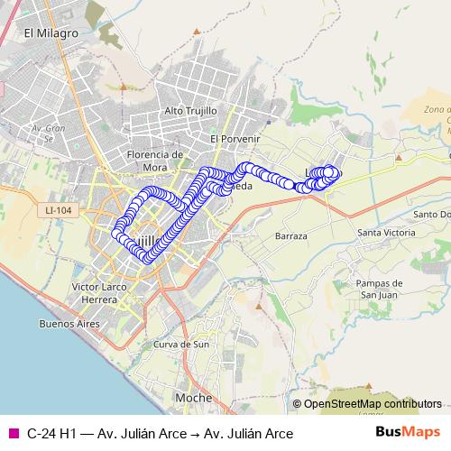 C-24 H1 bus Line Map