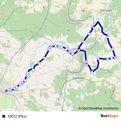 10072 (Pks) bus Line Map