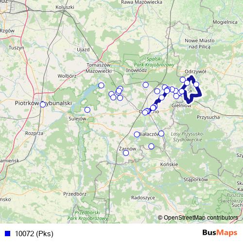 10072 (Pks) bus Line Map