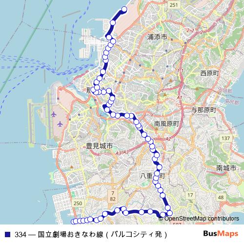 334 bus Line Map