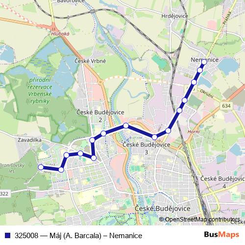 325008 trolleybus Line Map
