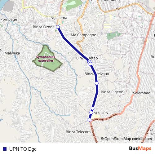 UPN TO Dgc bus Line Map