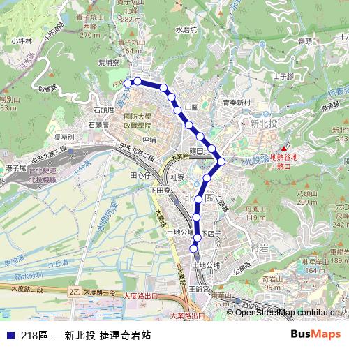 218區 bus Line Map