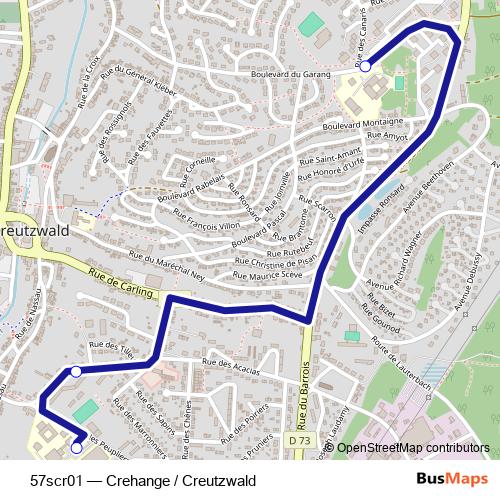 57scr01 bus Line Map