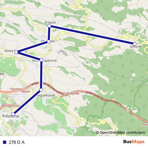 276 D A bus Line Map