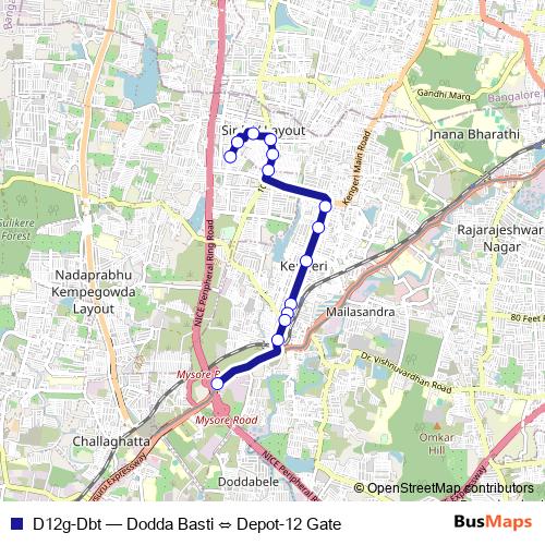 D12g-Dbt bus Line Map