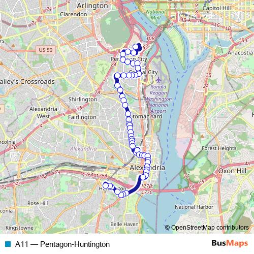 A11 bus Line Map
