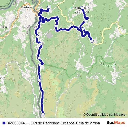 Xg603014 bus Line Map