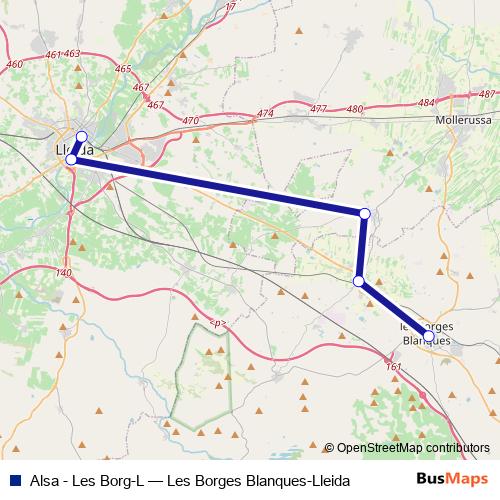Alsa - Les Borg-L bus Line Map