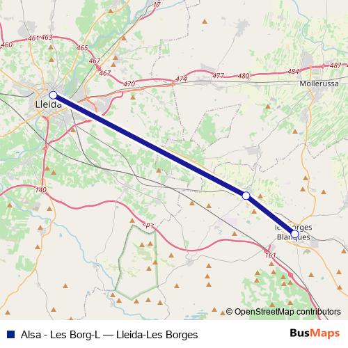 Alsa - Les Borg-L bus Line Map