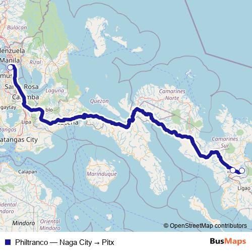 Philtranco bus Line Map