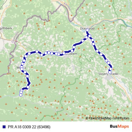 PR A18 0309 22 (63496) bus Line Map