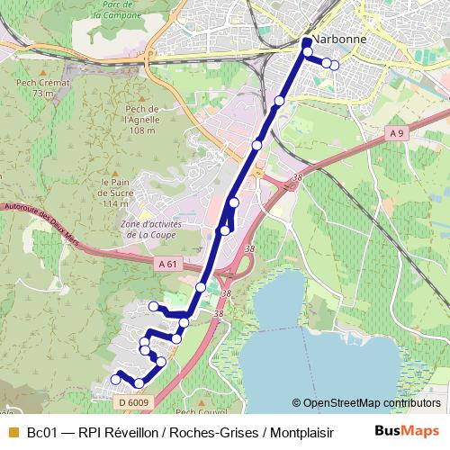 Bc01 bus Line Map