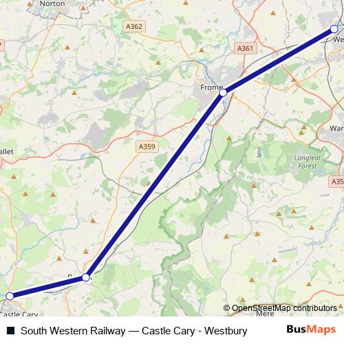 South Western Railway bus Line Map