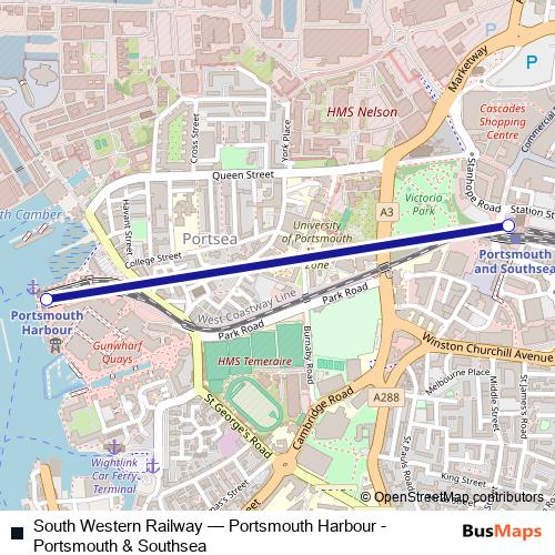 South Western Railway bus Line Map