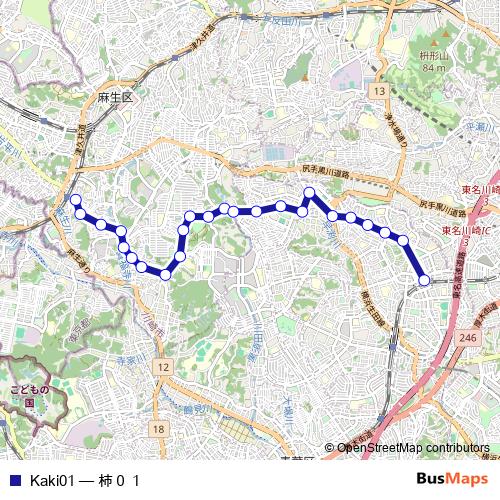 Kaki01 bus Line Map